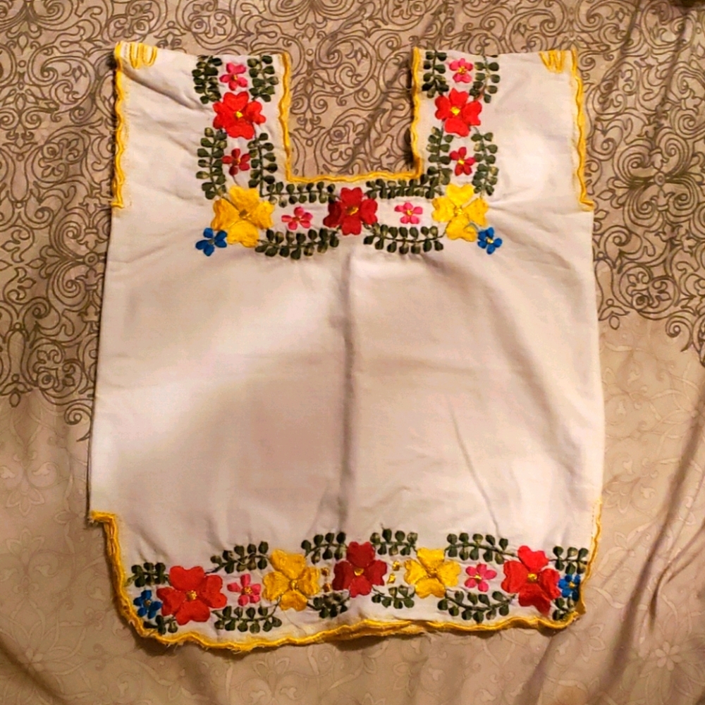Embroided Mexican Blouse, Toddler Sz 2-3 years